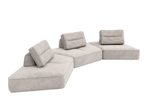 9-LAYER THICK - Modular curved fabric sofa _ grado design